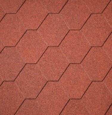 Бітумна черепиця IKO Superglass HEX 10 Tile Red бітумна черепиця Айко Суперглас Хекс